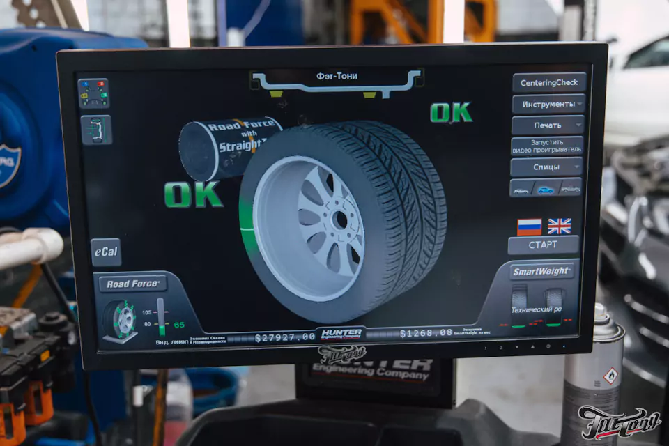 Окраска дисков и фирменный шиномонтаж на стендах Hunter для Porsche Cayenne. История о том, как мы заменили покрышку с высокой силовой неоднородностью